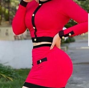 Long Sleeve Skirt Set